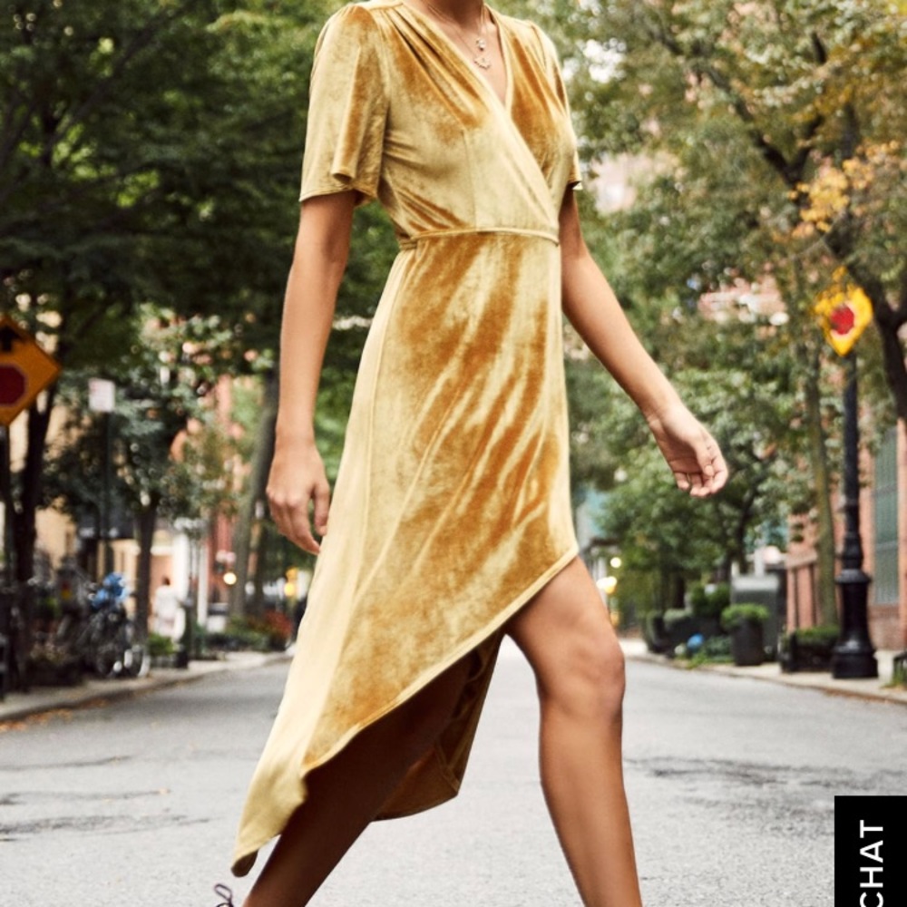 Lulus velvet wrap dress